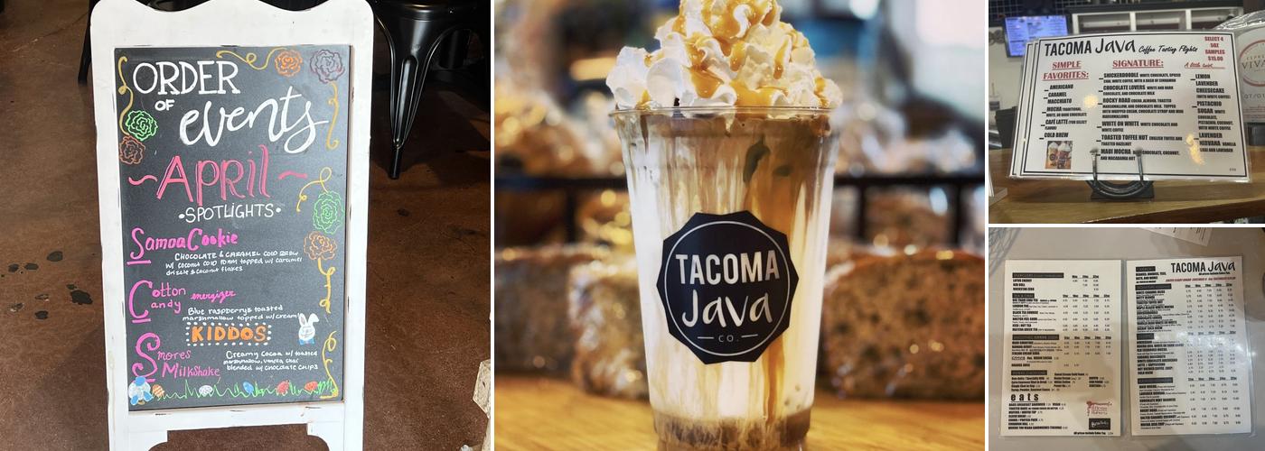 Tacoma Java Co. Menu