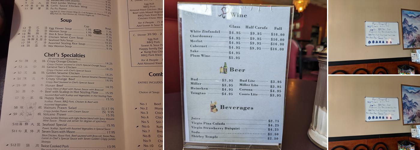 Lucky Star Chinese Restaurant Menu