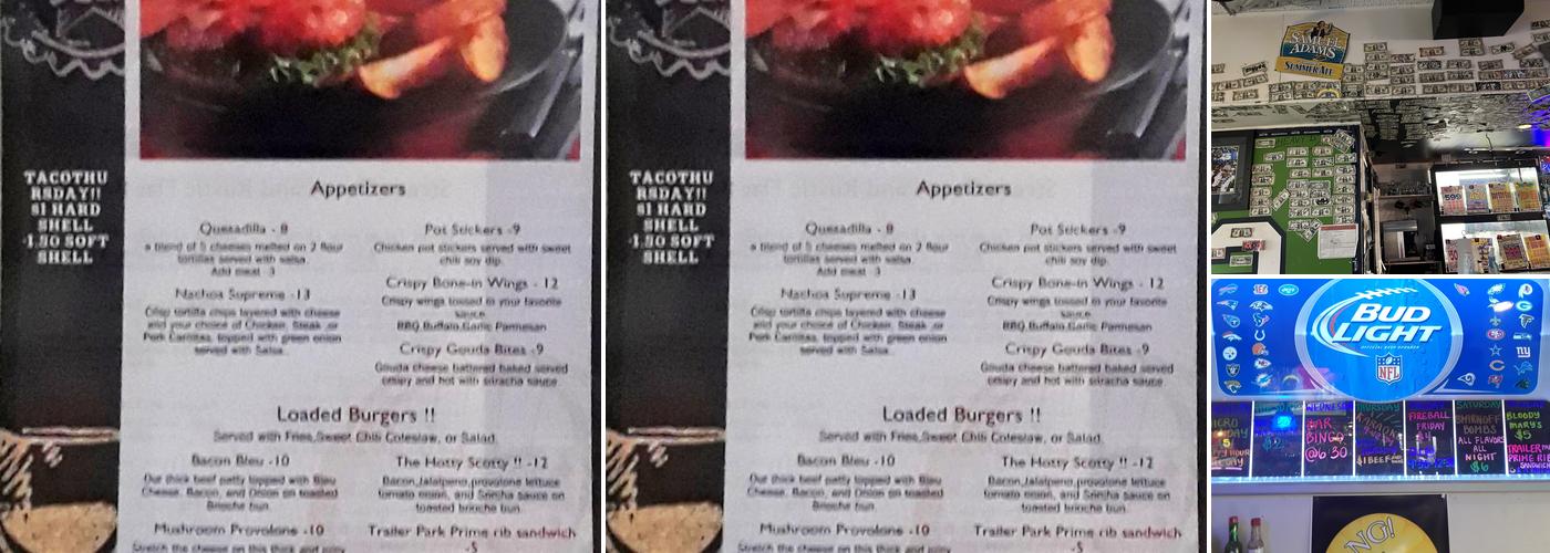 Scotty's Grub and Pub Menu