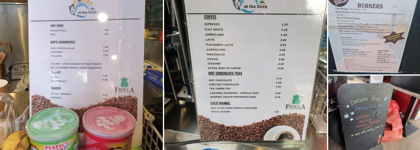 Coffee at the Dock Menu