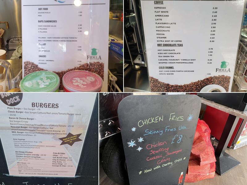 Coffee at the Dock Menu