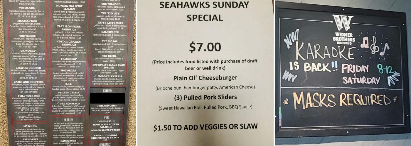 Pony Keg Grill & Bar Menu