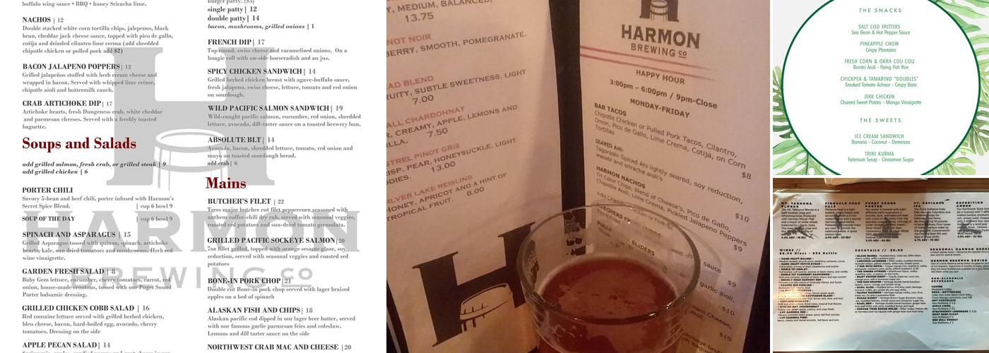 Harmon Pac Ave Menu