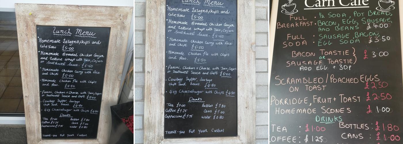 Carn Cafe Menu