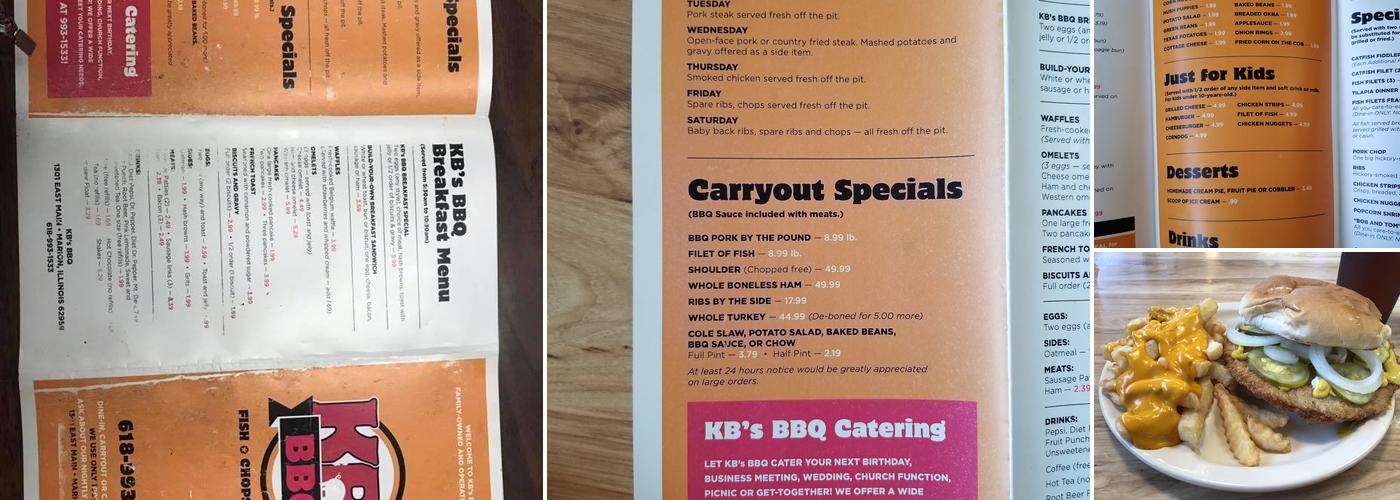 KB’S BBQ Menu