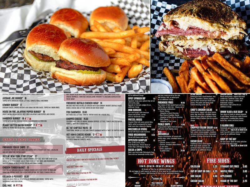 Firehouse Tavern Menu