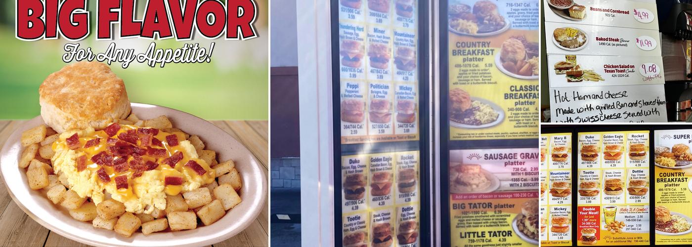 Tudor's Biscuit World Menu