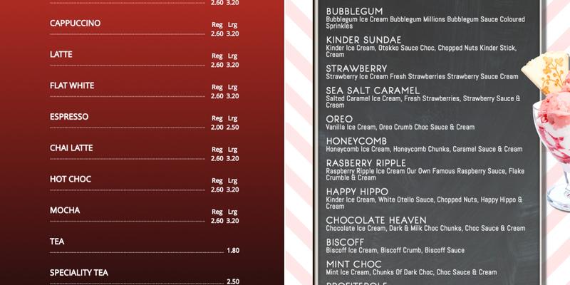 Mcgroggans Dessert Bar & Cafe Menu