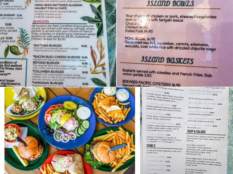 Island Cafe Menu