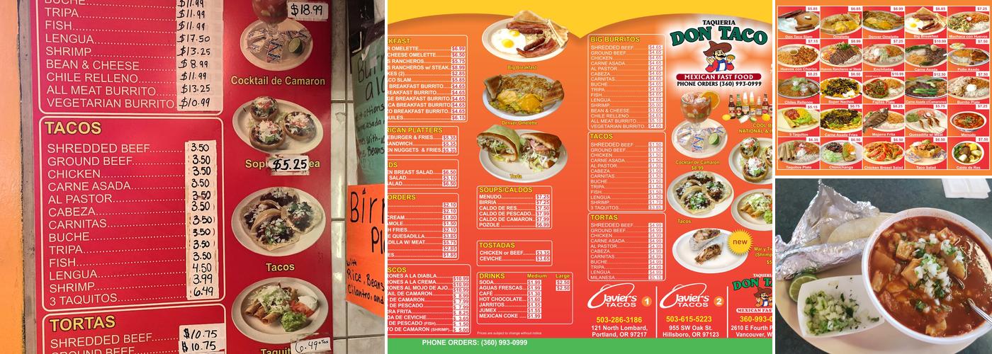 Don Taco Menu