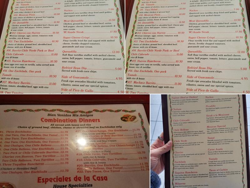 El Tapatio Menu