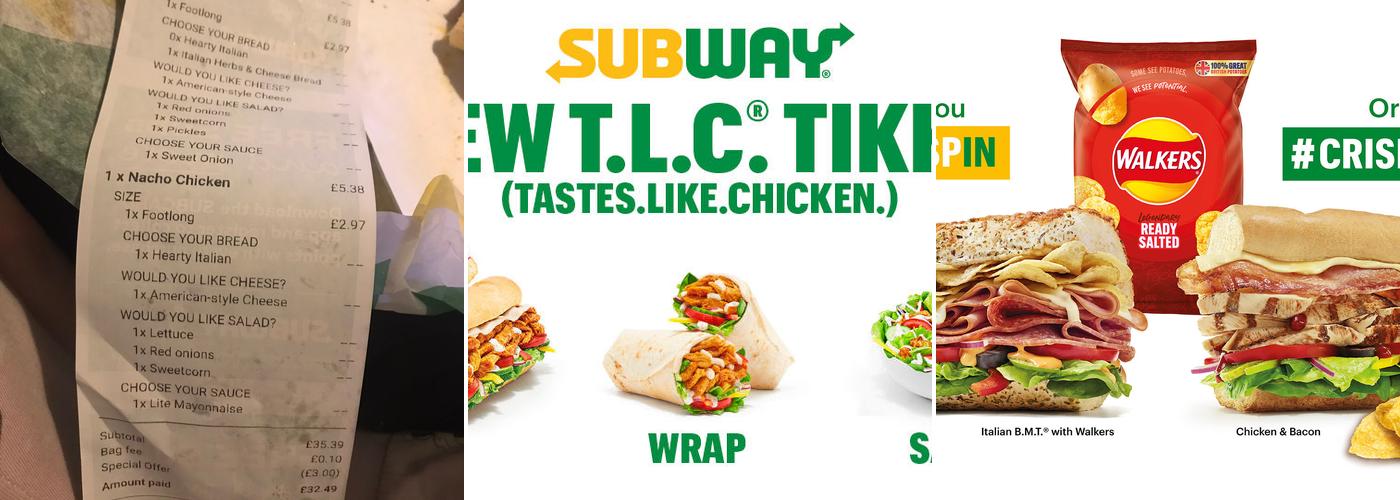 Subway Menu