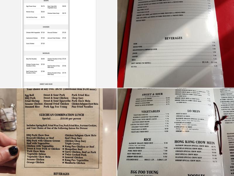 Rainbow Dragon Restaurant Menu