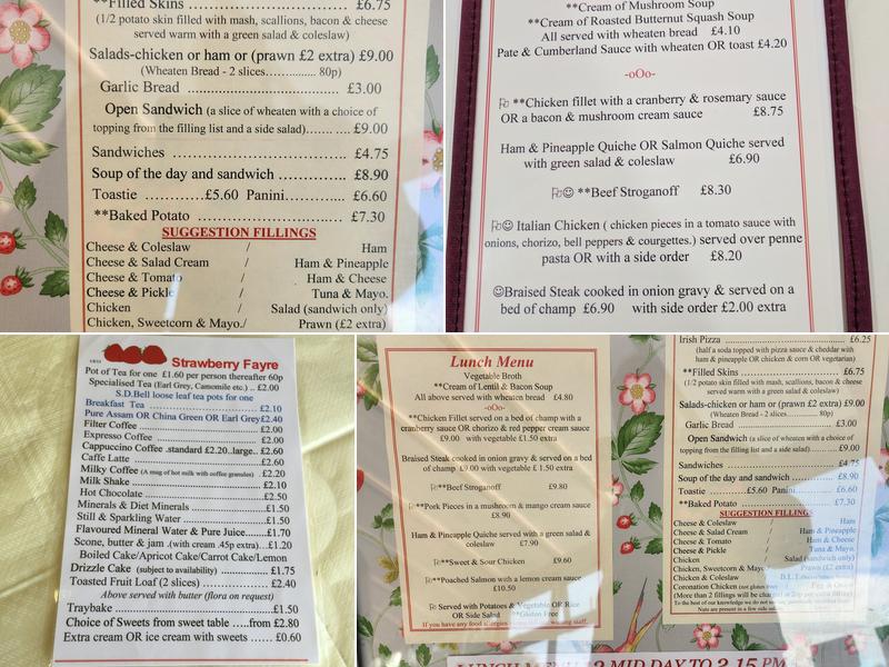 Strawberry Fayre Menu