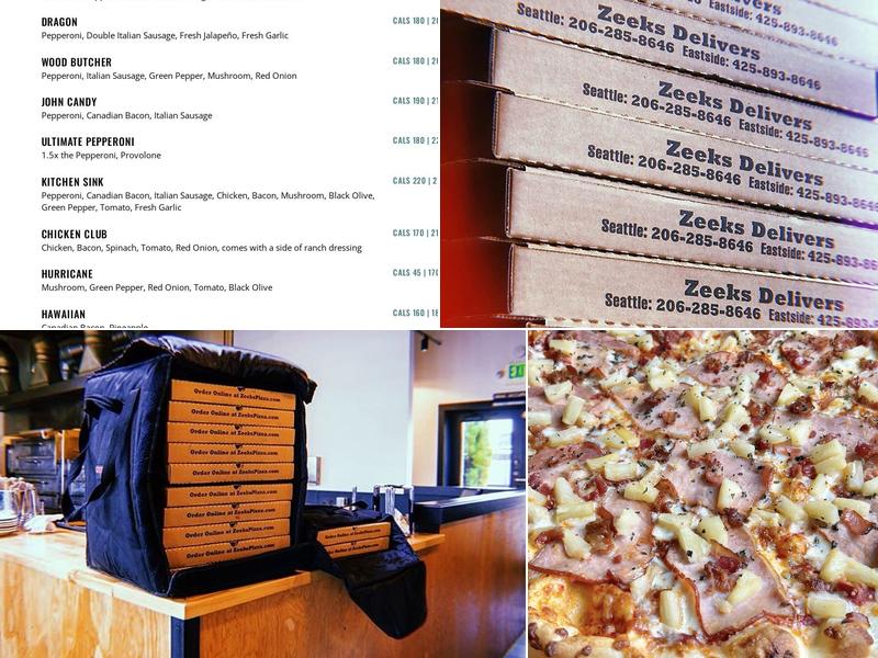 Zeeks Pizza Menu