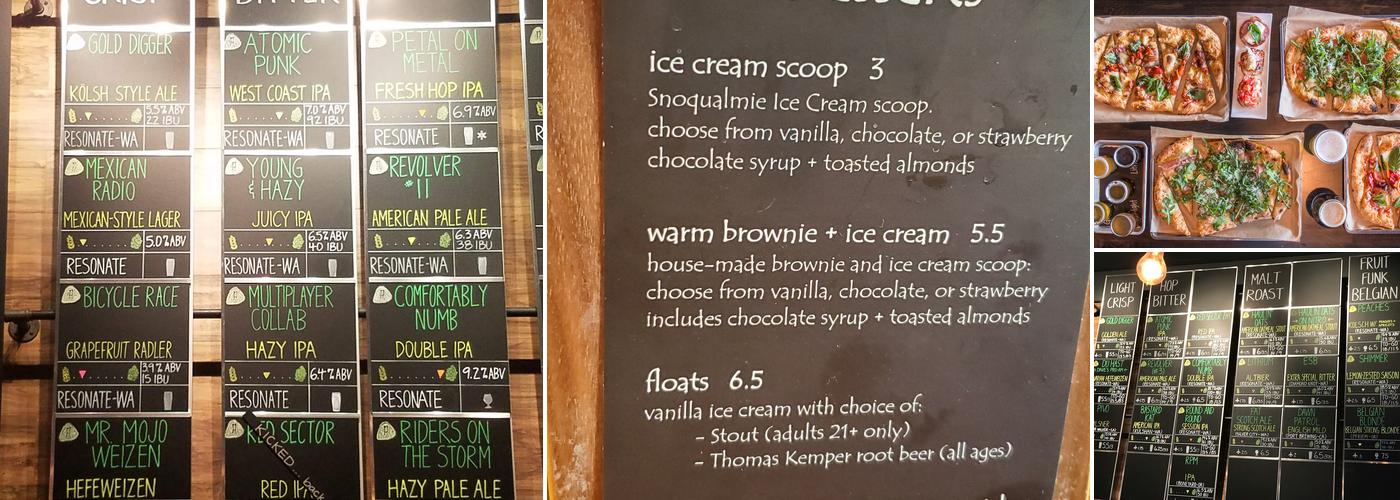 Resonate Brewery + Pizzeria Menu