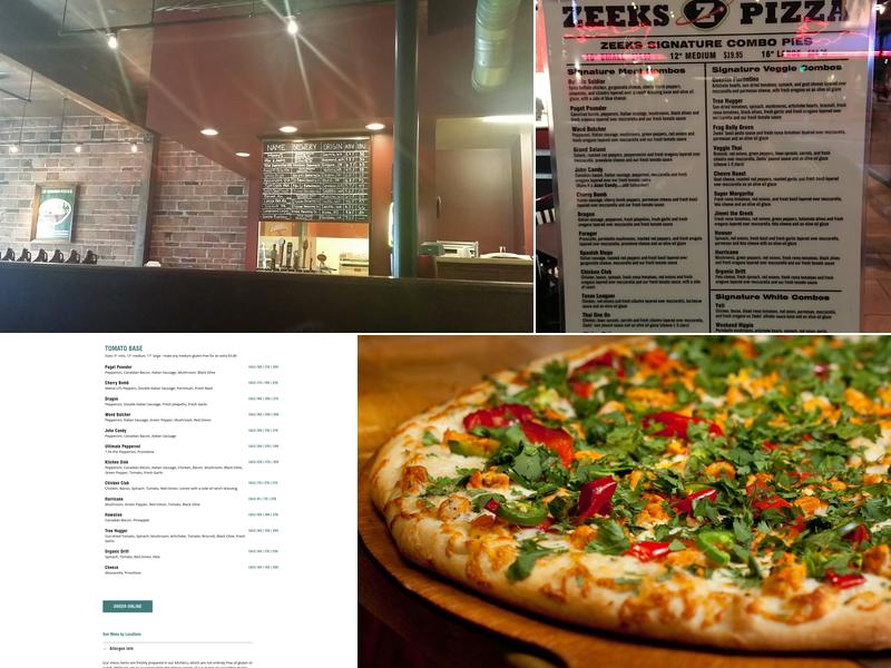 Zeeks Pizza Menu