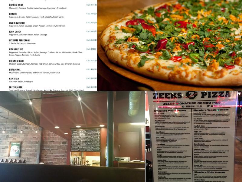 Zeeks Pizza Menu