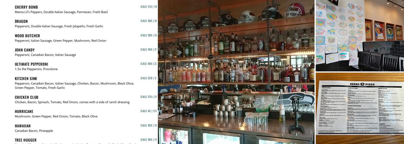 Zeeks Pizza Menu
