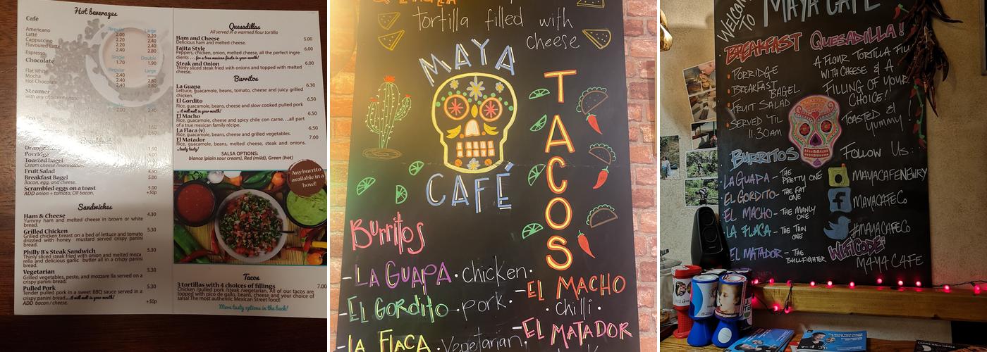 Maya Cafe Menu