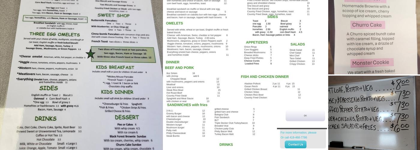 Granny's Kitchen Menu