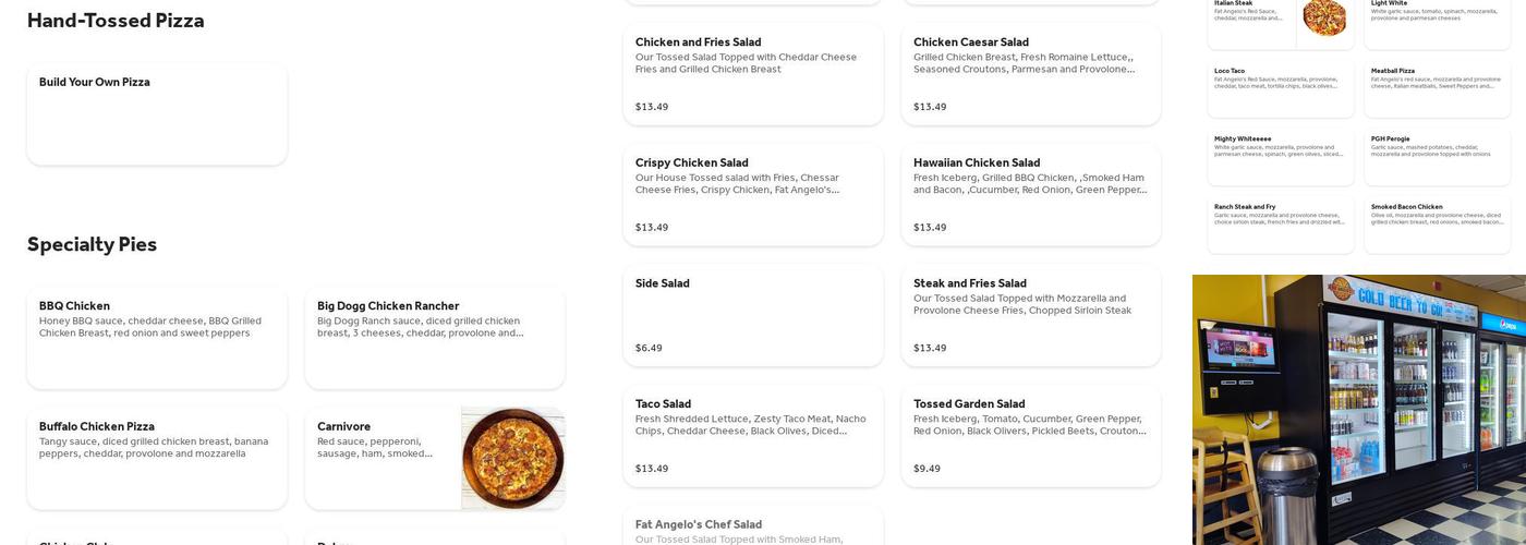 Fat Angelo's Menu