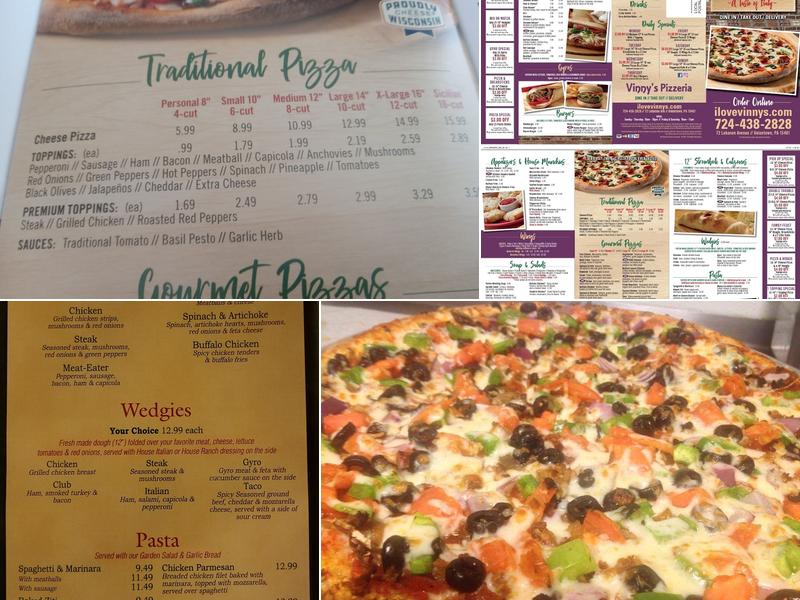 Vinny's Italian Pizzeria Menu