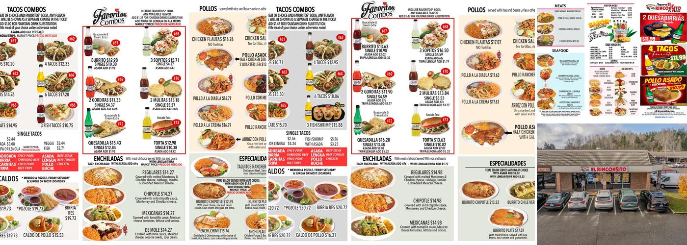 El Rinconsito Menu