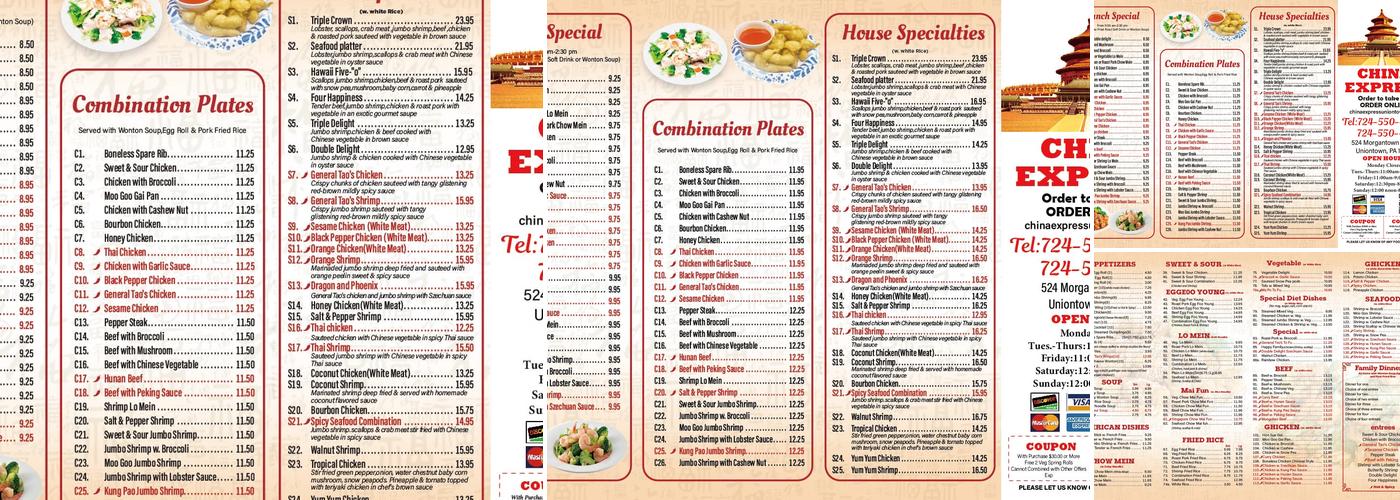 China Express Menu