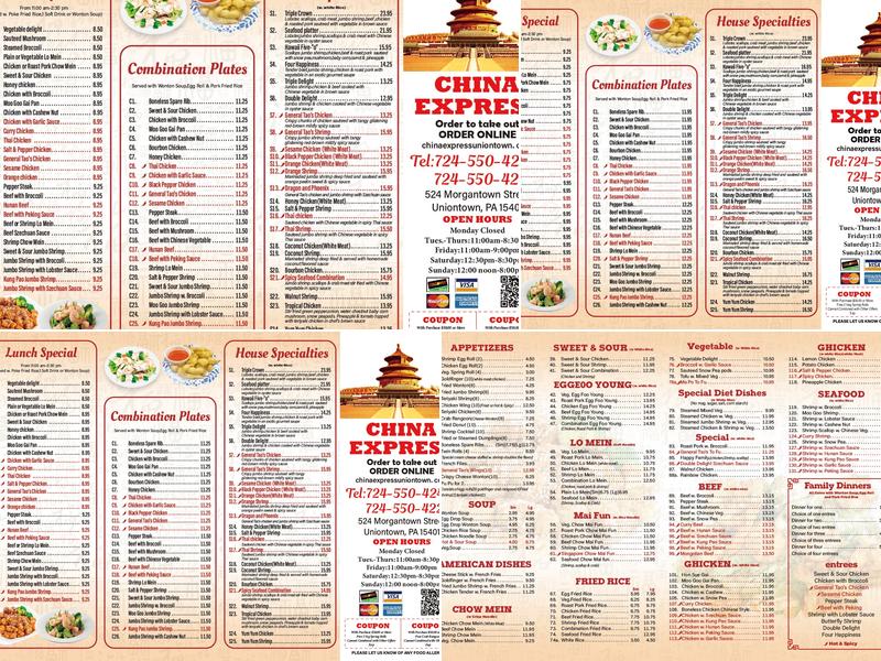 China Express Menu
