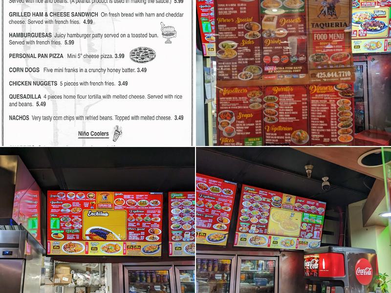 Torero's Taqueria Menu