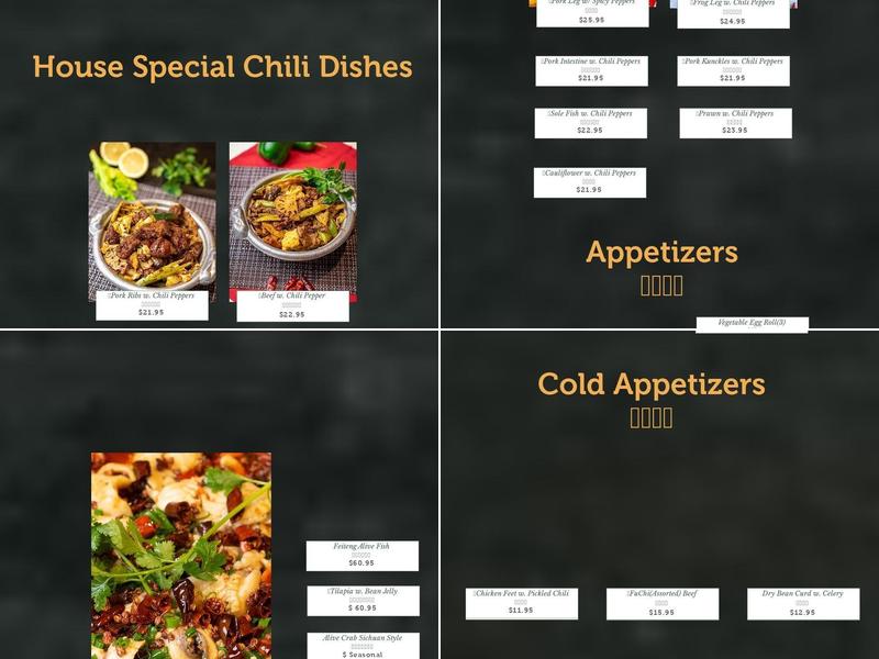 Frying Fish Menu