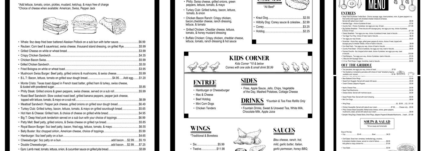 Village Cornerstone Restaurant Menu