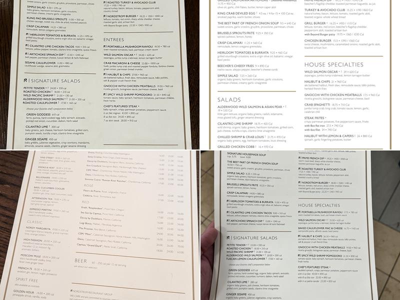 Nordstrom Grill Menu