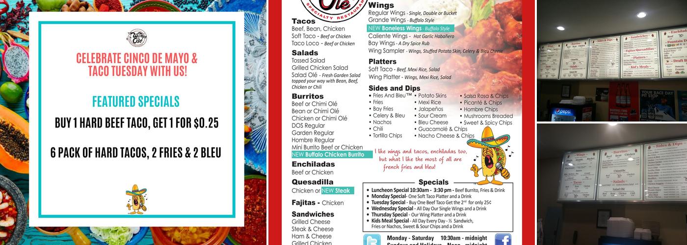 Wings Ole' Specialty Restaurant Menu