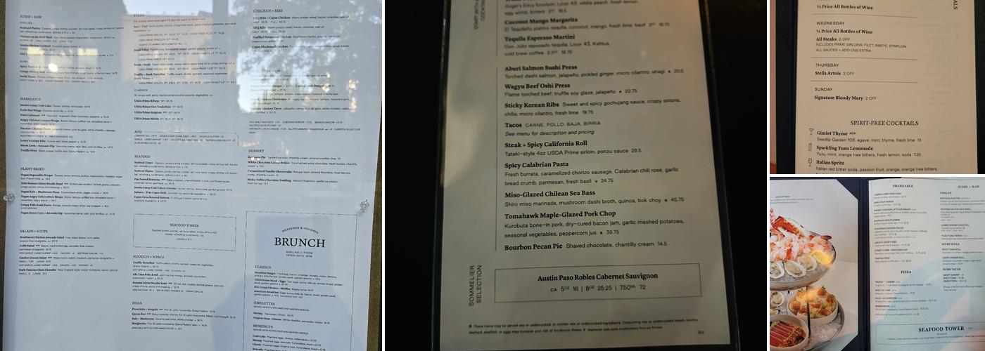 Earls Kitchen + Bar Menu