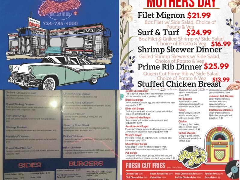 Route 40 Classic Diner Menu