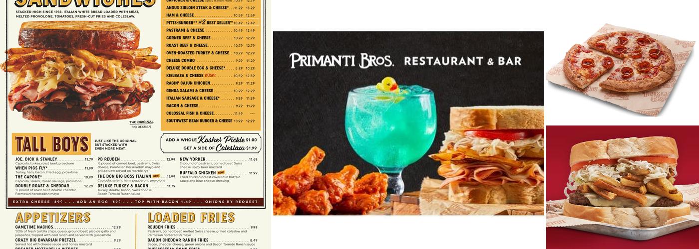Primanti Bros. Restaurant and Bar Menu
