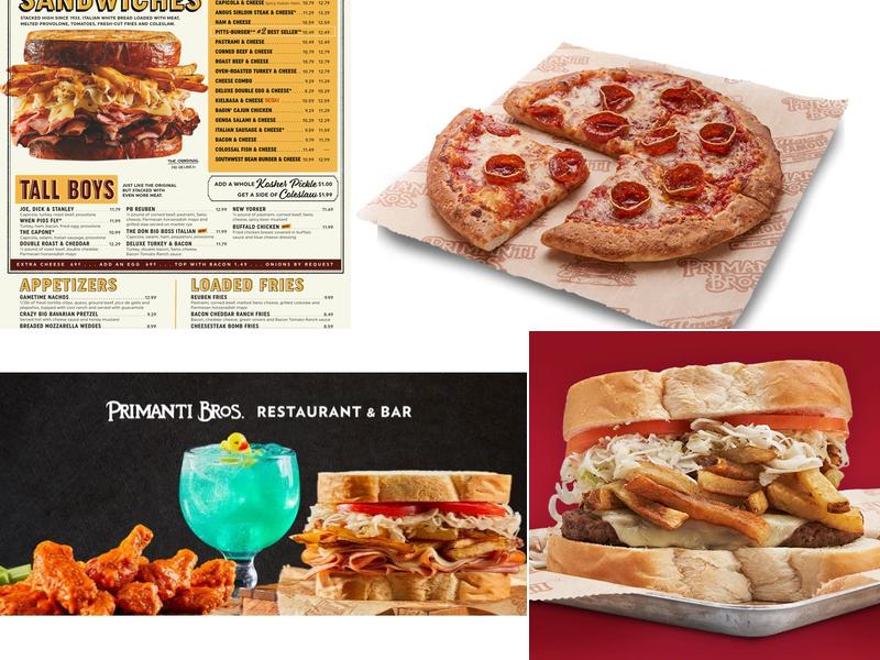 Primanti Bros. Restaurant and Bar Menu