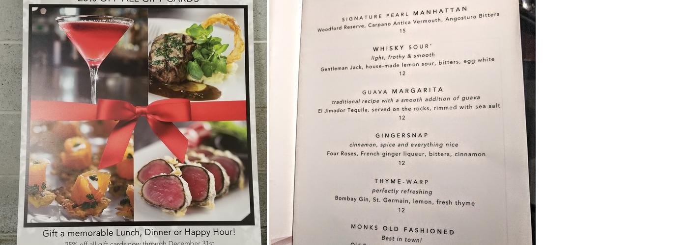 Pearl Seafood & Oyster Bar Menu