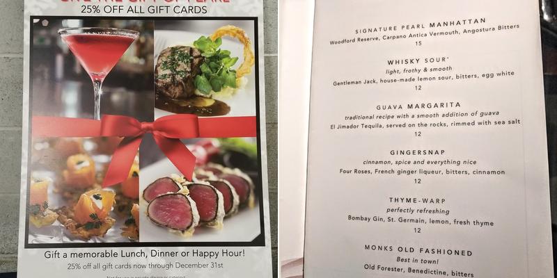 Pearl Seafood & Oyster Bar Menu