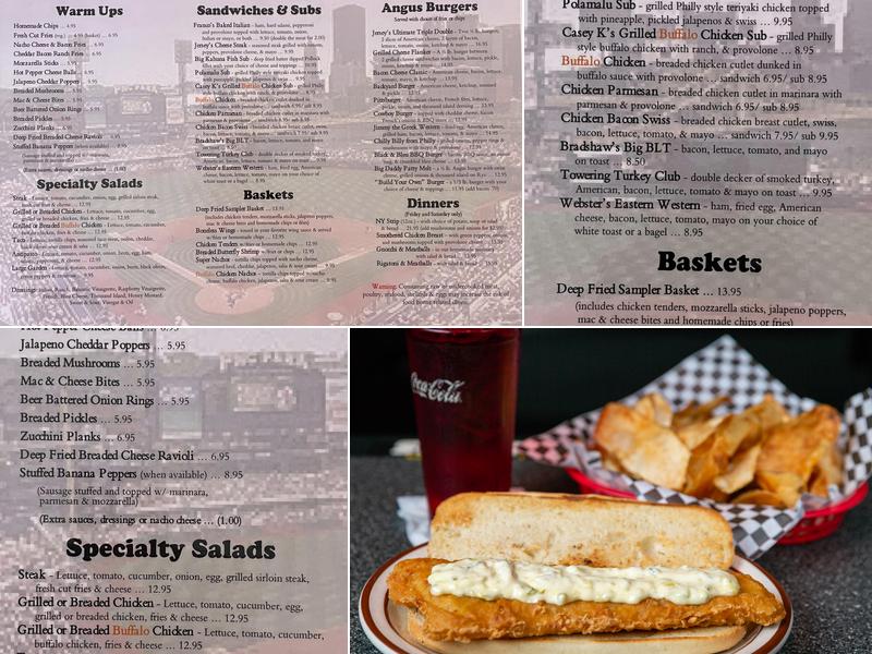 Jerseys Sports Bar and Grill Menu