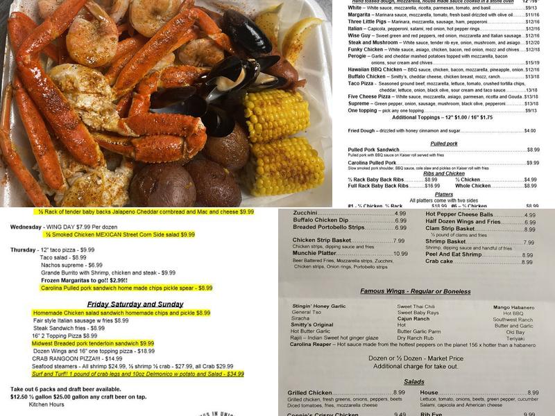 Smitty's Bar & Restaurant Menu