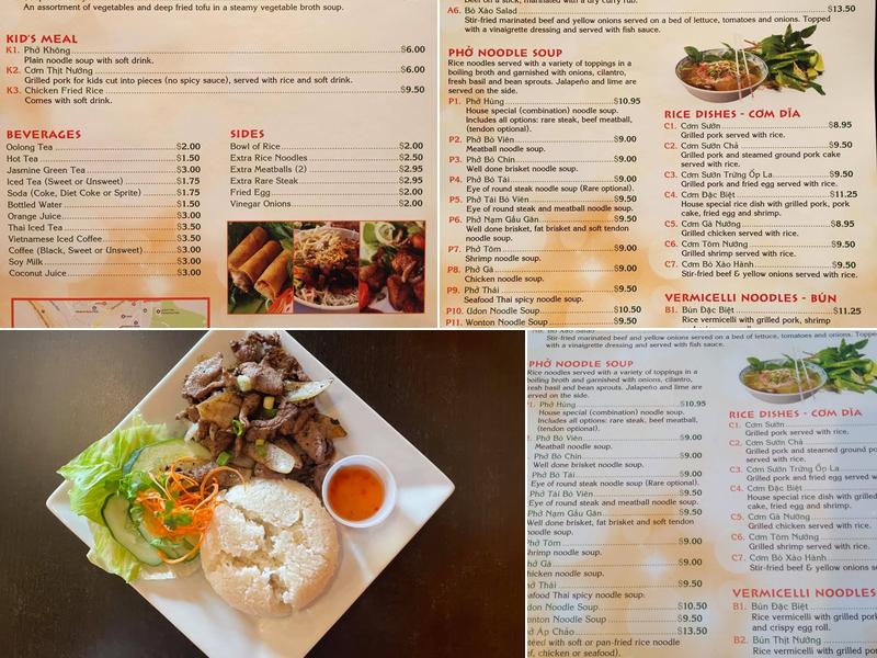 PHO HUNG VIETNAMESE CUISINE Menu