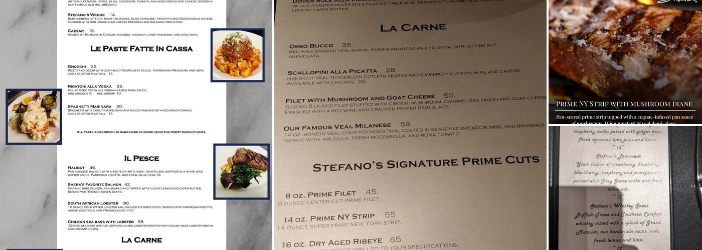 Stefano's Menu