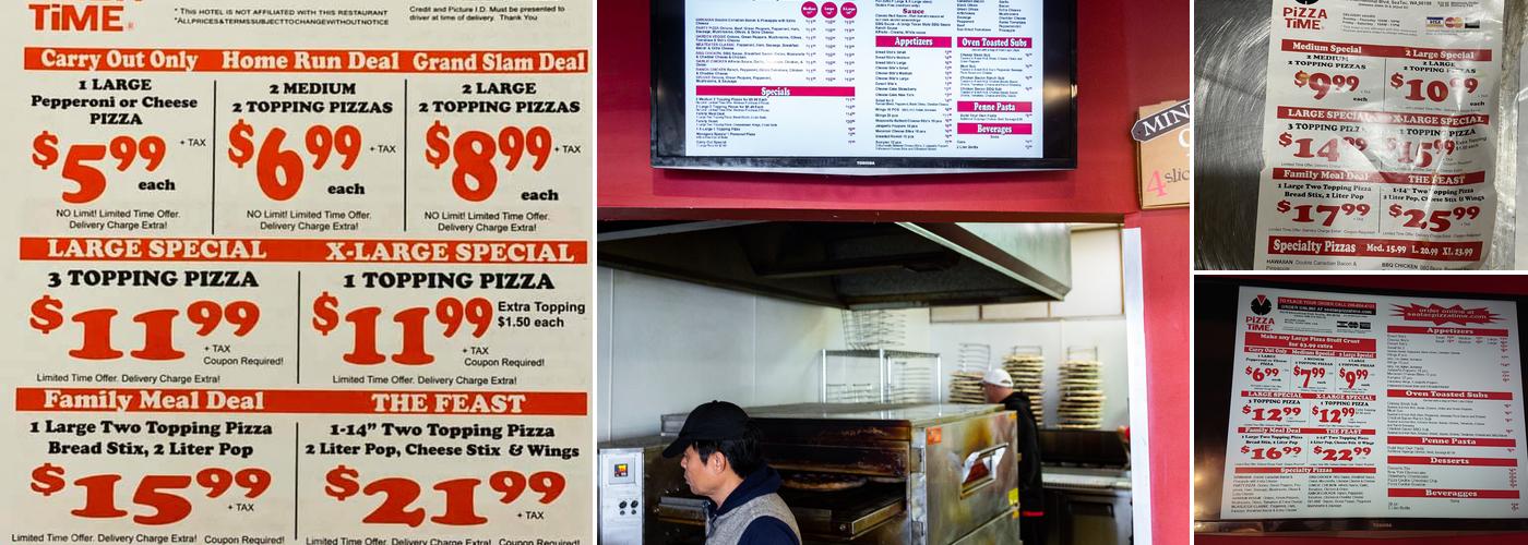 Pizza Time Menu
