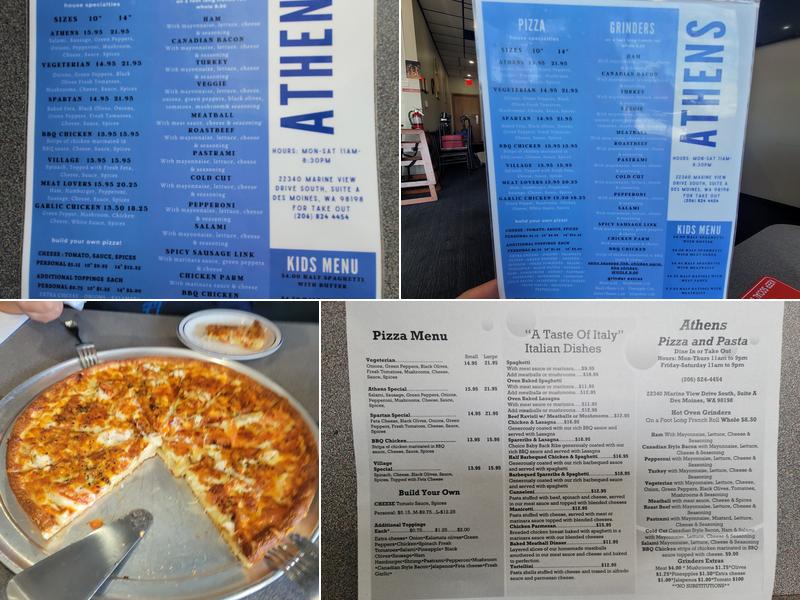 Athens Pizza & Pasta Menu