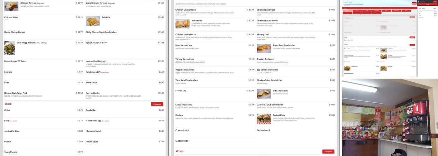 Leaf's Deli Menu