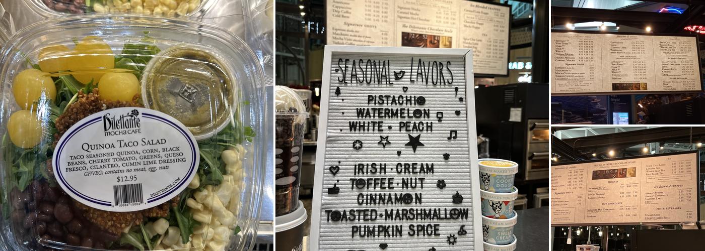 Dilettante Mocha Café at Sea-Tac Central Terminal Menu