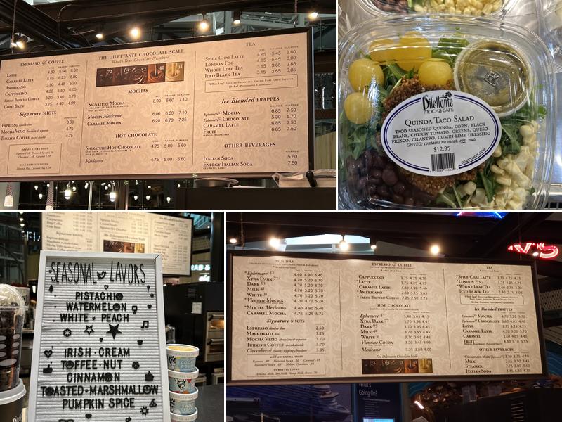 Dilettante Mocha Café at Sea-Tac Central Terminal Menu